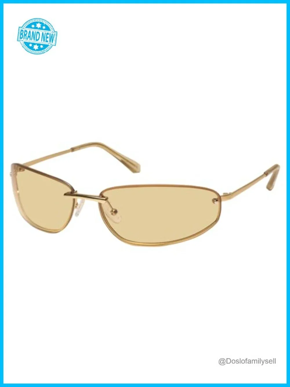 Retro Metal Sunglasses UV400 Protection Y2K Vector